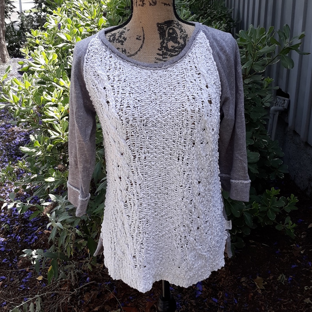Lucky Brand Casual Crochet Sweater size M